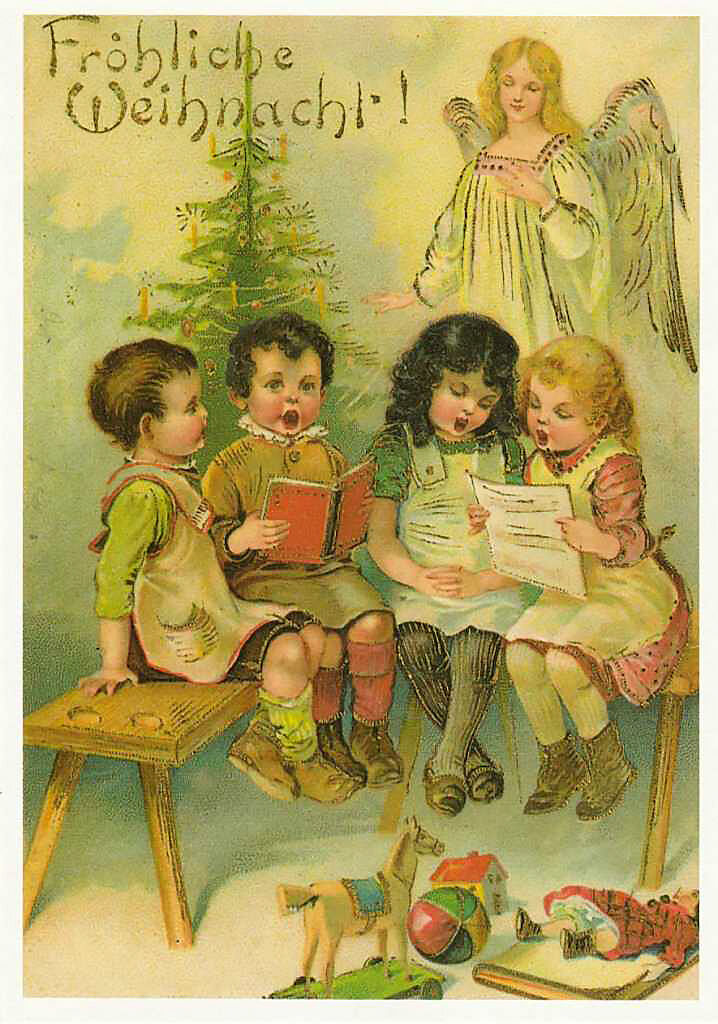 Froeliche Weinacht- Счастливого Рождества!- немецкая рождственская открытка