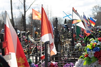 Заупокойная панихида на Новогородищенском кладбище г. Коломна по воинам, погибшим при выполнении задач специальной военной операции