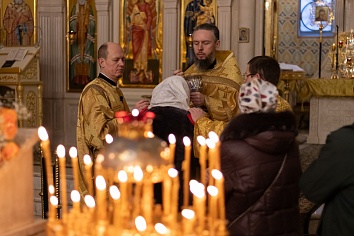 Божественная Литургия в воскресенье, на неделе двадцать восьмой по Пятидесятнице