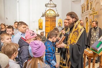 Таинство Елеосвящения на приходе Троицкого храма в Щурово города Коломны 